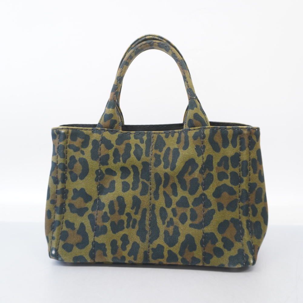 Auth Prada Canapa Women's Canvas Handbag Khaki - Picture 9 of 9